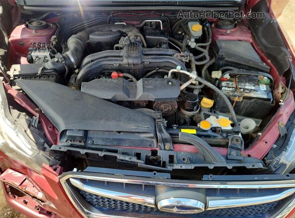 JF1GJAF6XGH014857 2016 SUBARU IMPREZA Red უკანა სალონის ხედი