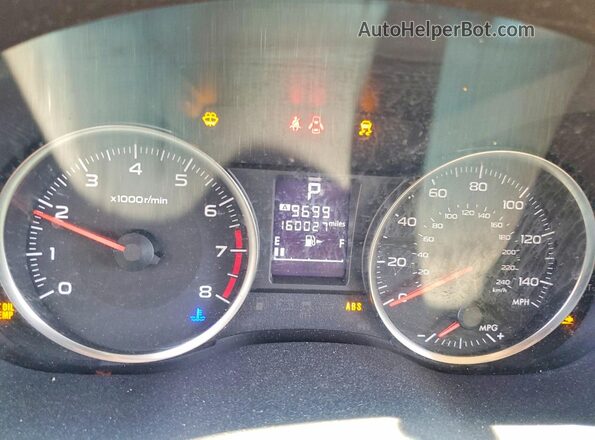JF1GPAA60GH248401 2016 SUBARU IMPREZA Teal Instrument cluster view