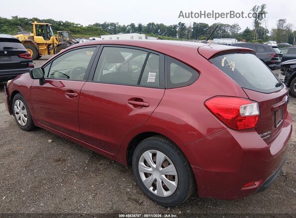 JF1GPAA63GG208237 2016 SUBARU IMPREZA Red Задня ліва чверть