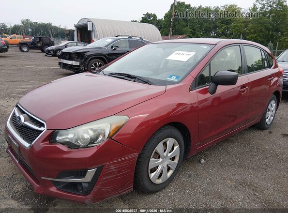 JF1GPAA63GG208237 2016 SUBARU IMPREZA Red Передня ліва чверть