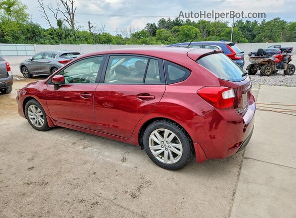 JF1GPAB67G8223915 2016 SUBARU IMPREZA Red Задня ліва чверть