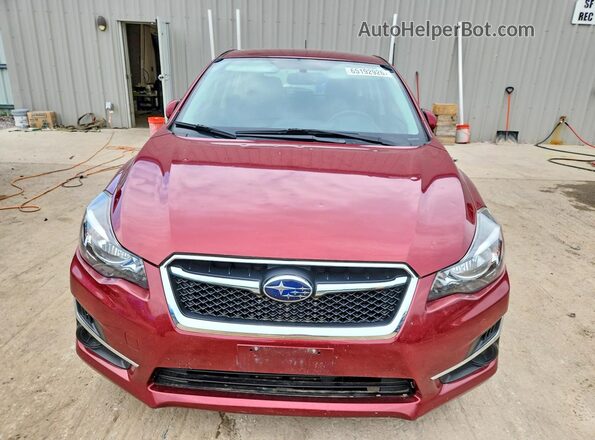 JF1GPAB67G8223915 2016 SUBARU IMPREZA Red Вид спереду