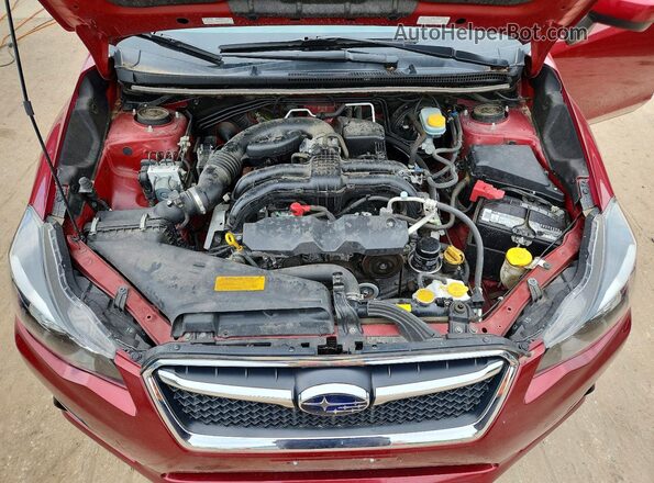 JF1GPAB67G8223915 2016 SUBARU IMPREZA Red Вид задньої частини салону