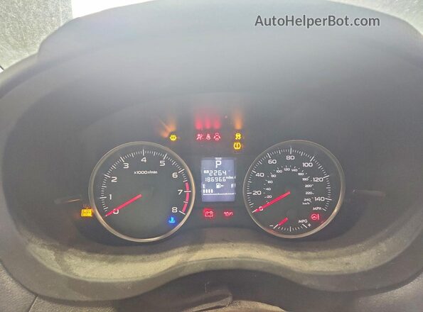 JF1GPAP66G8331144 2016 SUBARU IMPREZA Серебряный Вид щитка приборов