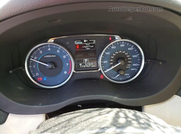 JF1GPAS69G8205710 2016 SUBARU IMPREZA White Вид щитка приладів
