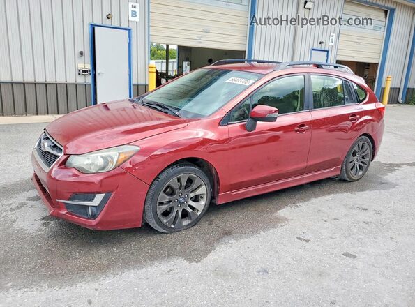 JF1GPAU64G8246548 2016 SUBARU IMPREZA Red Հետևի ձախ