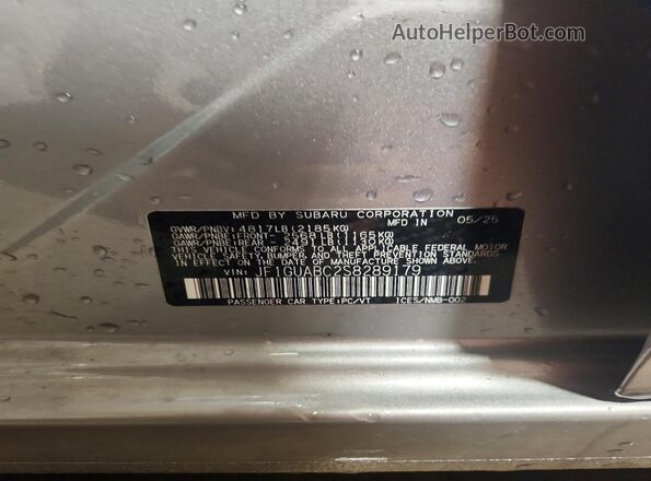 JF1GUABC2S8289179 2025 SUBARU IMPREZA Серебряный Вид подкапотного пространства