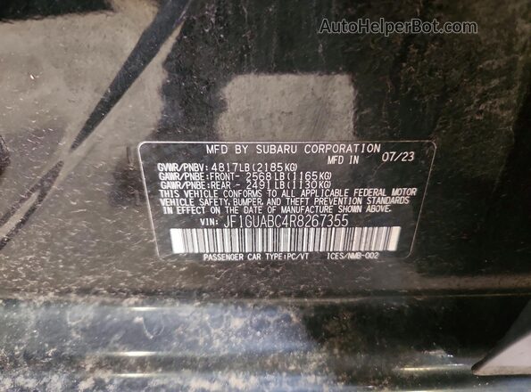 JF1GUABC4R8267355 2024 SUBARU IMPREZA Черный Вид наклейки с VIN-кодом