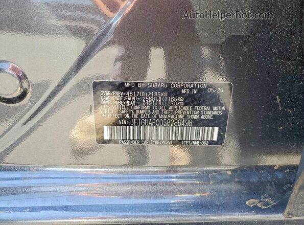JF1GUAFC0S8286498 2025 SUBARU IMPREZA Gray Vista de la etiqueta del VIN