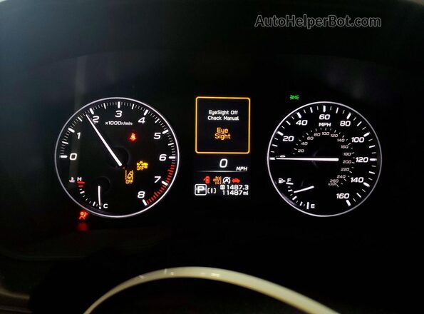 JF1GUAFC1R8372557 2024 SUBARU IMPREZA Silver Instrument cluster view