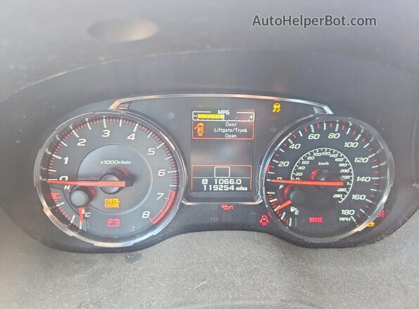 JF1VA1A64L9824813 2020 SUBARU WRX Blue ხელსაწყოთა პანელის ხედი