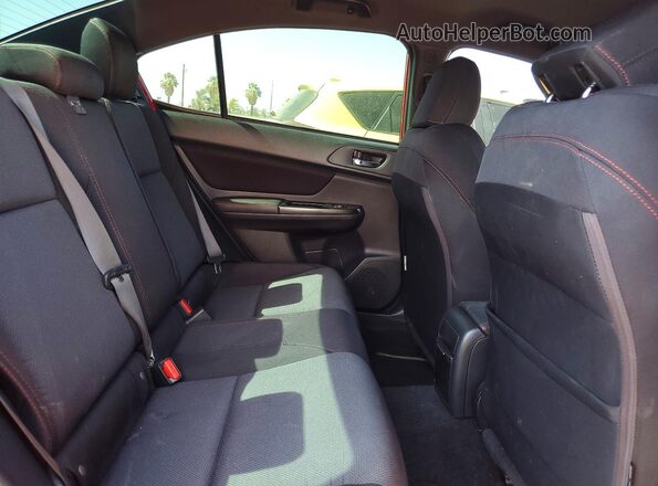 JF1VA1B60H9831375 2017 SUBARU WRX Red Widok tylnych siedzeń