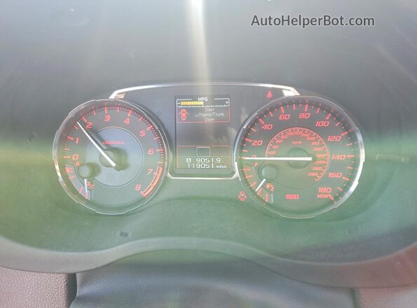 JF1VA1J65H9811091 2017 SUBARU WRX Silver ხელსაწყოთა პანელის ხედი