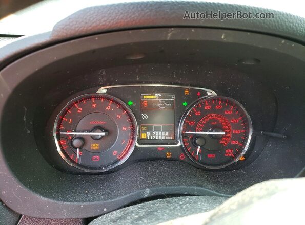 JF1VA1L64H9833418 2017 SUBARU WRX Black Widok zestawu wskaźników