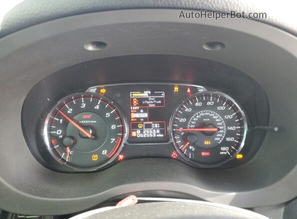JF1VA2E60L9822069 2020 SUBARU WRX Black Vista del cuadro de instrumentos