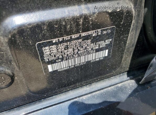 JF1VA2M63G9807864 2016 SUBARU WRX Black Widok komory silnika