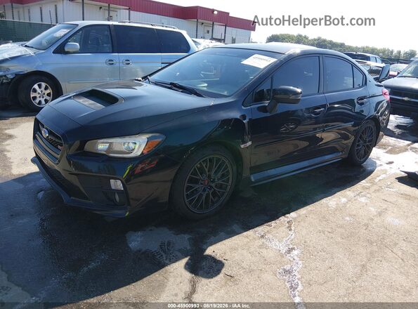 JF1VA2M65H9828524 2017 SUBARU WRX STI Black Առջևի ձախ երեք քառորդ տեսարան