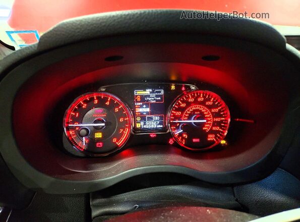 JF1VA2M6XG9834205 2016 SUBARU WRX Red Вид щитка приладів