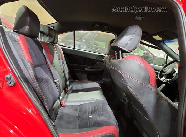 JF1VA2M6XG9834205 2016 SUBARU WRX Red Вид задніх сидінь