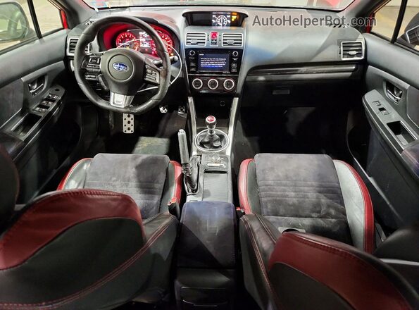 JF1VA2M6XG9834205 2016 SUBARU WRX Red Вид панелі приладів