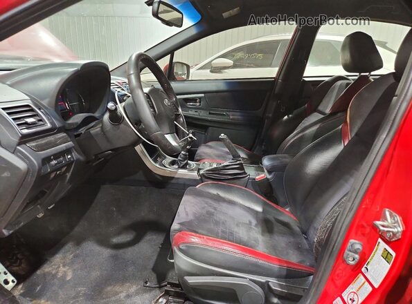 JF1VA2M6XG9834205 2016 SUBARU WRX Red Вид салону спереду
