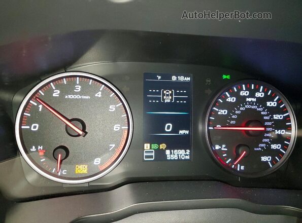 JF1VBAA61N9016046 2022 SUBARU WRX Black Вид щитка приладів