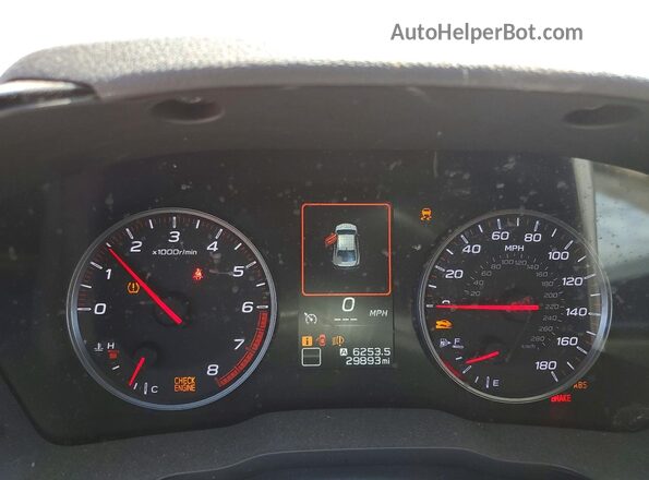 JF1VBAA66P9811676 2023 SUBARU WRX Orange ხელსაწყოთა პანელის ხედი