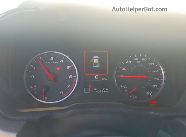 JF1VBAA68N9021793 2022 SUBARU WRX Gray ხელსაწყოთა პანელის ხედი