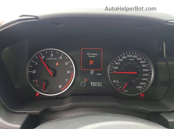 JF1VBAF65N9008427 2022 SUBARU WRX Red Widok zestawu wskaźników