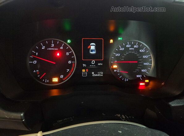JF1VBAF66N9031926 2022 SUBARU WRX Розовый Вид щитка приборов
