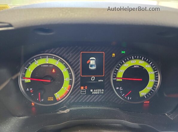 JF1VBAF67N9010910 2022 SUBARU WRX Two Tone Instrument cluster view