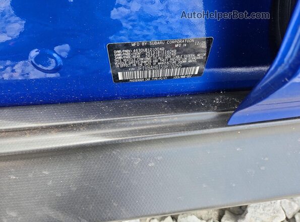 JF1VBAH61S9810255 2025 SUBARU WRX Синий Вид подкапотного пространства