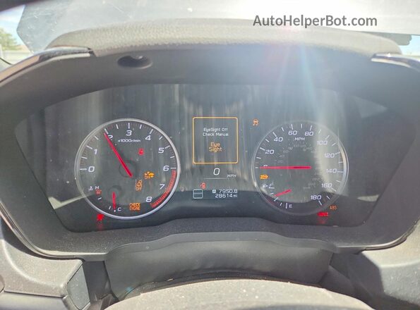 JF1VBAH63R9803575 2024 SUBARU WRX Gray Widok zestawu wskaźników