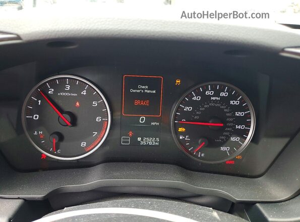 JF1VBAL61P9810156 2023 SUBARU WRX Gray Instrument cluster view