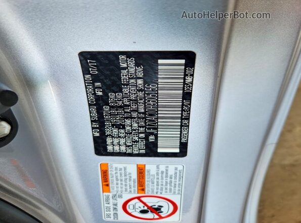 JF1ZCAC10H9605156 2017 SUBARU BRZ Silver Engine compartment view