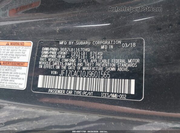 JF1ZCAC10J9601565 2018 SUBARU BRZ Зеленый Вид подкапотного пространства