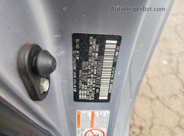 JF1ZCAC14G8604533 2016 SUBARU BRZ Gray Vista del compartimento del motor