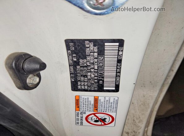 JF1ZCAD1XJ9600941 2018 SUBARU BRZ White Շարժիչի բաժամունքի տեսք