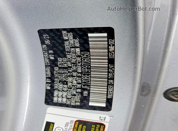 JF1ZDBE19P9706050 2023 SUBARU BRZ Silver Engine compartment view