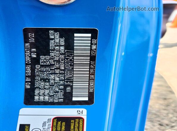 JF1ZNBB14P9754217 2023 TOYOTA GR86 Blue ძრავის განყოფილების ხედი