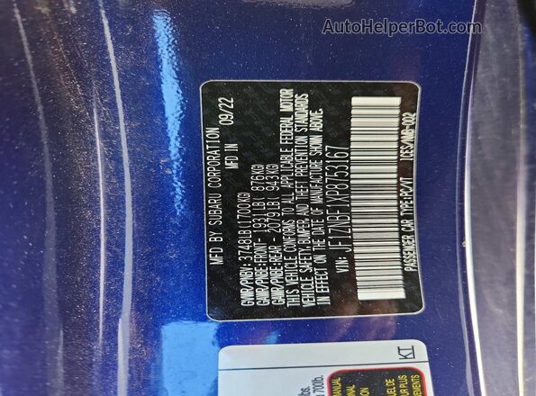 JF1ZNBF1XP8753167 2023 TOYOTA GR Blue Вид підкапотного простору