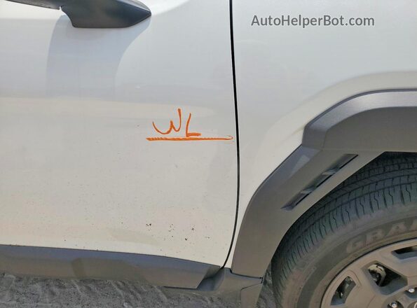 JF2BUPAD6TY487395 2026 SUBARU OUTBACK White VIN კოდის სტიკერის ხედი