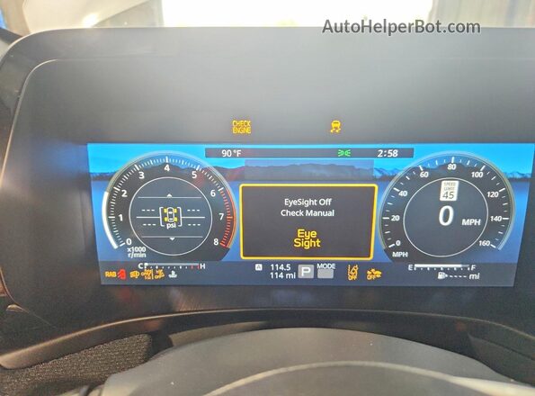 JF2BUPBDXTY546608 2026 SUBARU OUTBACK Silver Widok zestawu wskaźników