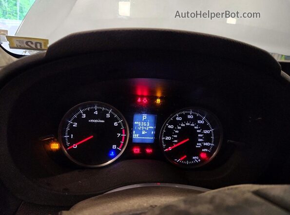 JF2GPABC0GH263240 2016 SUBARU CROSSTREK Silver Instrument cluster view