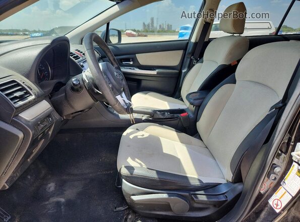 JF2GPABC1G8249587 2016 SUBARU CROSSTREK Black Widok wnętrza z przodu
