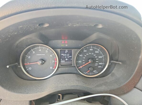 JF2GPABC1G8249587 2016 SUBARU CROSSTREK Black Widok zestawu wskaźników
