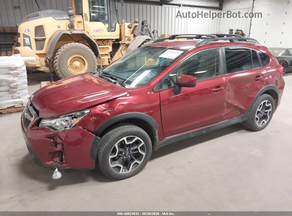 JF2GPABC1G8293279 2016 SUBARU CROSSTREK Burgundy Vista tres cuartos delantera izquierda