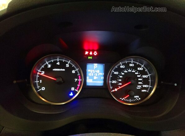 JF2GPABC1G8323848 2016 SUBARU CROSSTREK Beige Вид щитка приладів