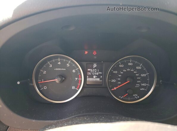 JF2GPABC2G8282243 2016 SUBARU CROSSTREK White Սարքավորումների վահանակի տեսք