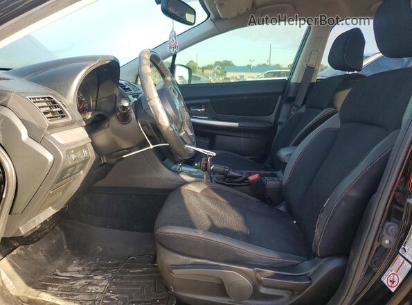 JF2GPABC2GH251283 2016 SUBARU CROSSTREK Black Widok wnętrza z przodu
